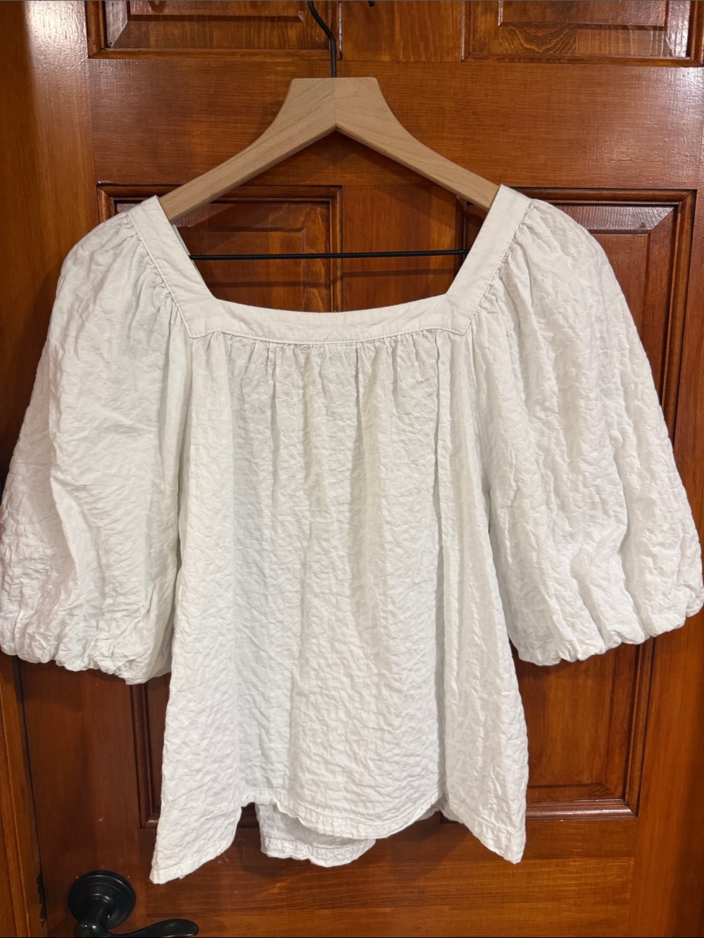 a new day White Square-Neck Puff Sleeve Blouse - Picture 7 of 8